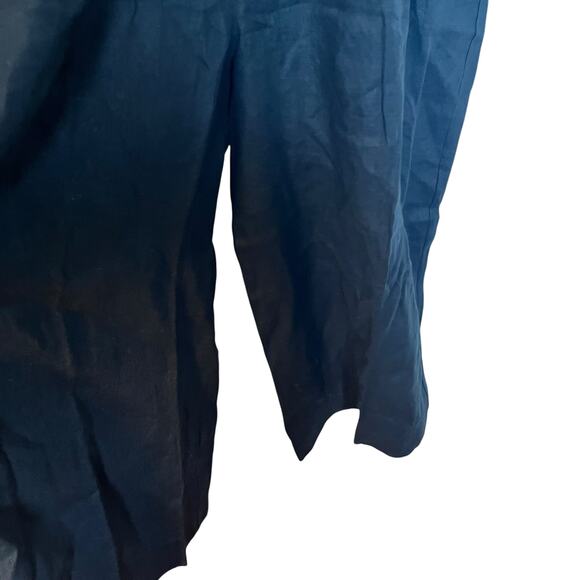 NWT Madewell Seamed Wide Leg Jumpsuit 100% Linen True Black Romper Lagenlook 12 - Picture 10 of 15